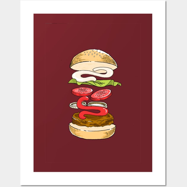 levitated burger Wall Art by DendrobiumLabs